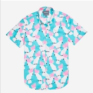 BONOBOS Riviera Slim Fit Turquoise Cockatoo Shirt
